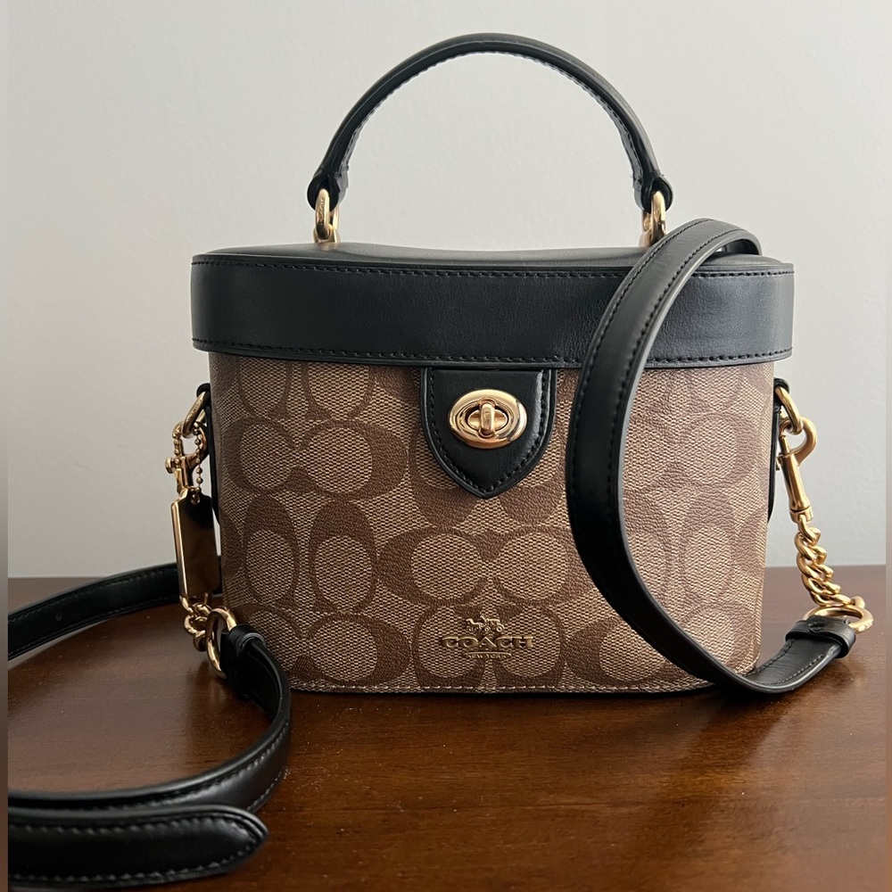 Coach Kay Crossbody Bag Brown Canvas and Leather